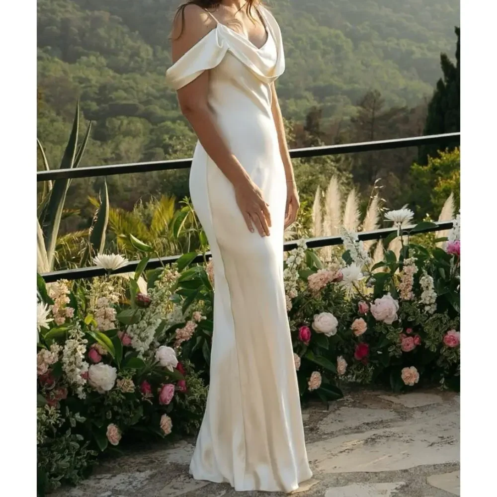 Reformation Ronda Ivory Silk One-Shoulder Maxi Dress 4 - Picture 2 of 8